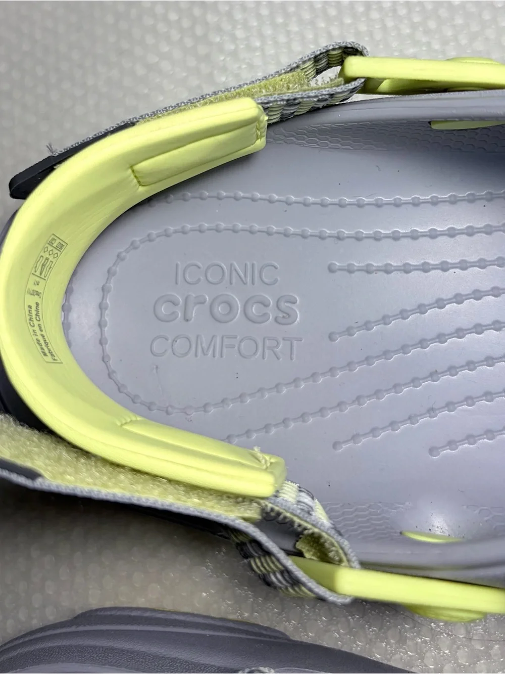 CROCS Kids Lavender Sandals with Yellow‎ Accents